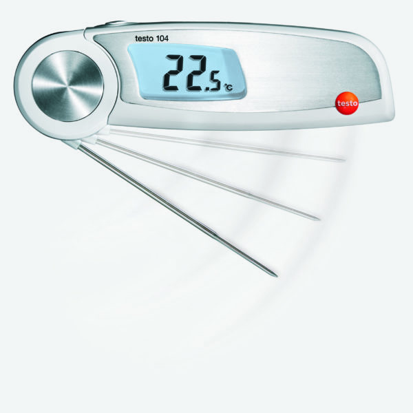 Sprutsikkert Foldetermometer - Testo 104 (Måleområde  -50 til +250 C)