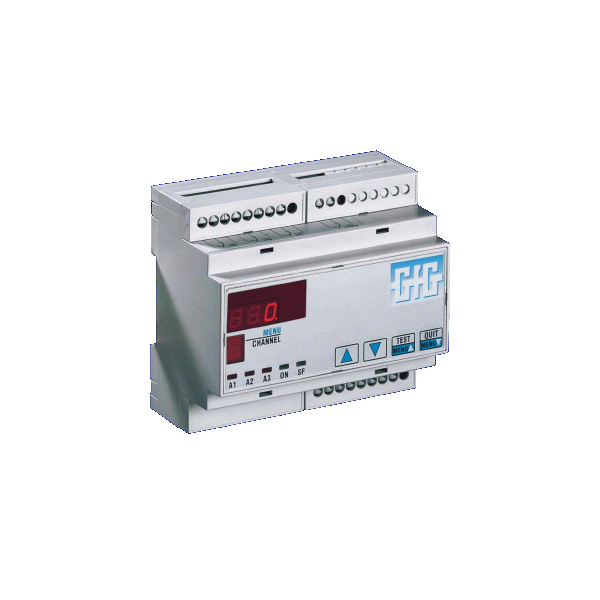 Stasjonært  gasskontrollsystem med DIN-skinnemontering - GfG GMA40
